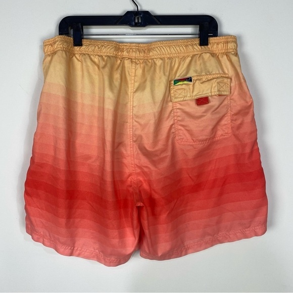 Weekender Orange Coral Swim Trunks Beach Vacation Summer - Picture 2 of 3